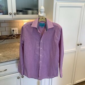 Christian Aujard Paris Pink & Blue Men’s Shirt Button Up Size Medium